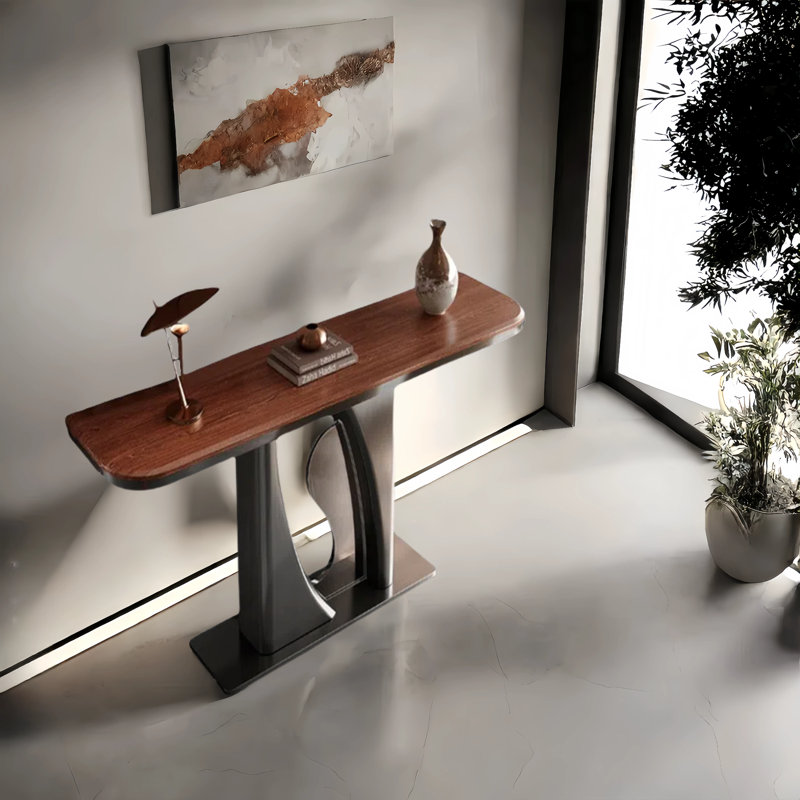 Console d'entrée de luxe, H 33,5 po x l 39,4 po x P 13,8 po, Brun