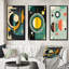 «Mid-century Retro Dimensions», 3 pièces sur toile-344857085-344857086