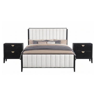 Ensemble de chambre à coucher 3 pièces Fernhollow Black Eastern King
