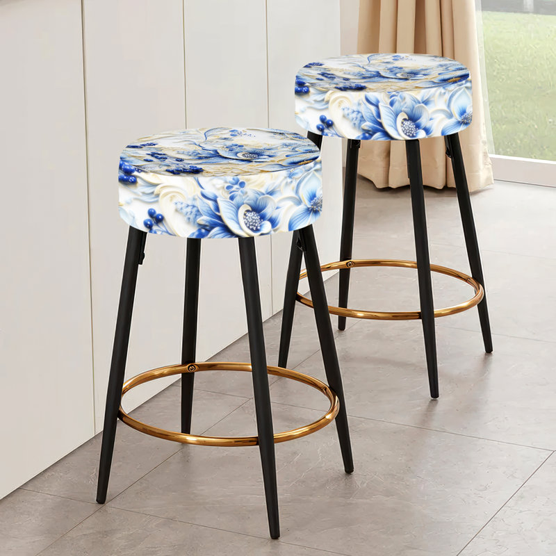 Nautical Allure Paisley Pattern V - Paisley Bar Stools Set Of 2