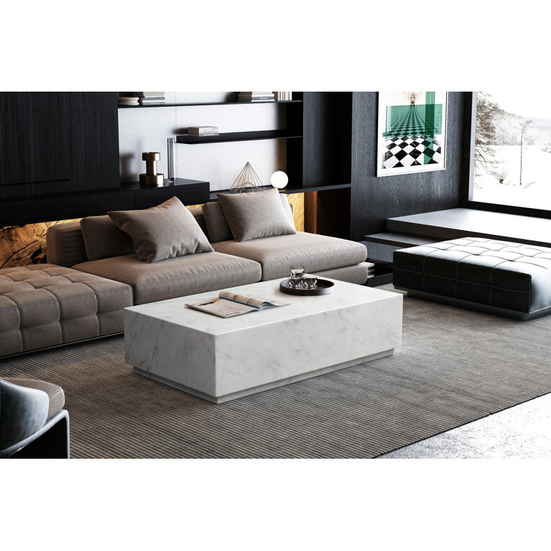 Marble Coffee Table, White