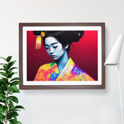 Colourful Geisha Vol.3 1 Piece Single Picture Frame Wall Art