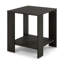 Table de bout carrée de 15,6 po, table d'appoint avec tablette de rangement ouverte pour le salon et la chambre à coucher