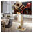 Adjustable Mobile TV Stand with Mount for 32-75 Inch TVs, Rolling Entertainment Cart with Storage Shelves-125973575