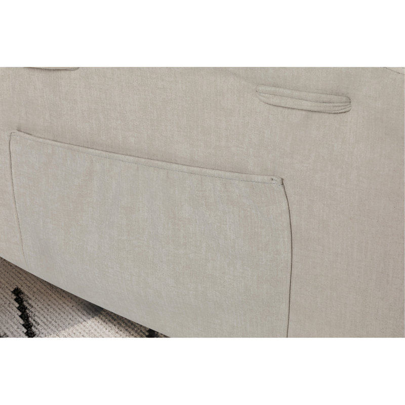 Fauteuil inclinable électrique avec massage, poche latérale, Beige