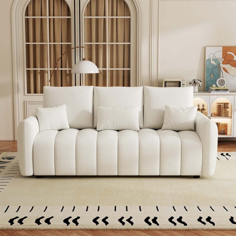 Luxurious Oversized Sofa with Plush Pillows for Ultimate Comfort