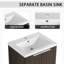 Meuble-lavabo mural moderne 24 po avec lavabo en résine