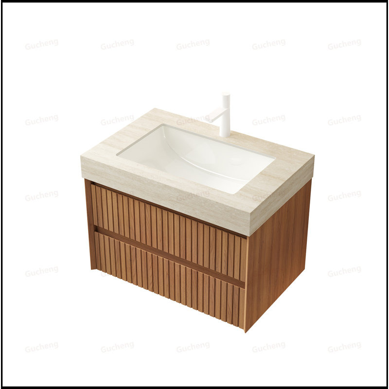Meuble-lavabo mural 30 po avec lavabo encastré en céramique