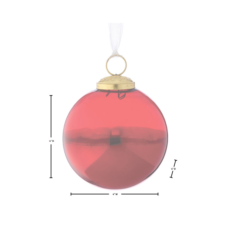 Ornement boule en verre 4 po 