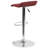 Amp Contemporary Vinyl Adjustable Height Barstool with Quilted Wave Seat-1444477899