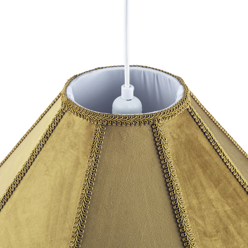 Traditional Victorian Empire 40Cm Lamp Shade In Soft With Tassels By Happy Homewares, Green
