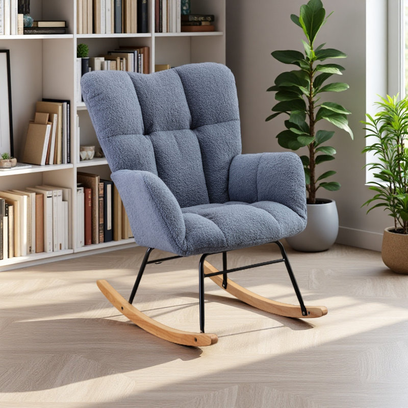 Chaise de chambre de bébé à bascule Teddy, Noir
