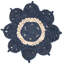 Tapis oriental bleu en jute tissé à la machine Mateus-845331418