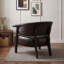 Fauteuil d'appoint capitonné à oreilles avec accoudoirs enveloppants et lattes robustes-1867618787