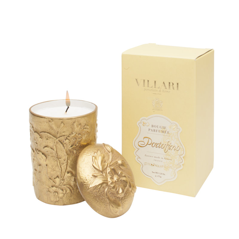 Jacard Floral/Plant Scented Designer Candle
