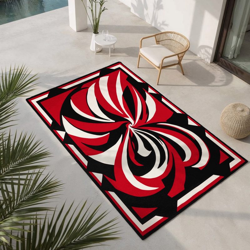 Tapis intérieur et extérieur Obsidian Passion, Rectangle 1 pi 6 po x 2 pi 6 po