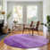 Premium Machine Washable Prisco Purple Rug