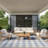 Nourison Positano 12' x Square Navy Blue Modern Rug-321701569-321701581