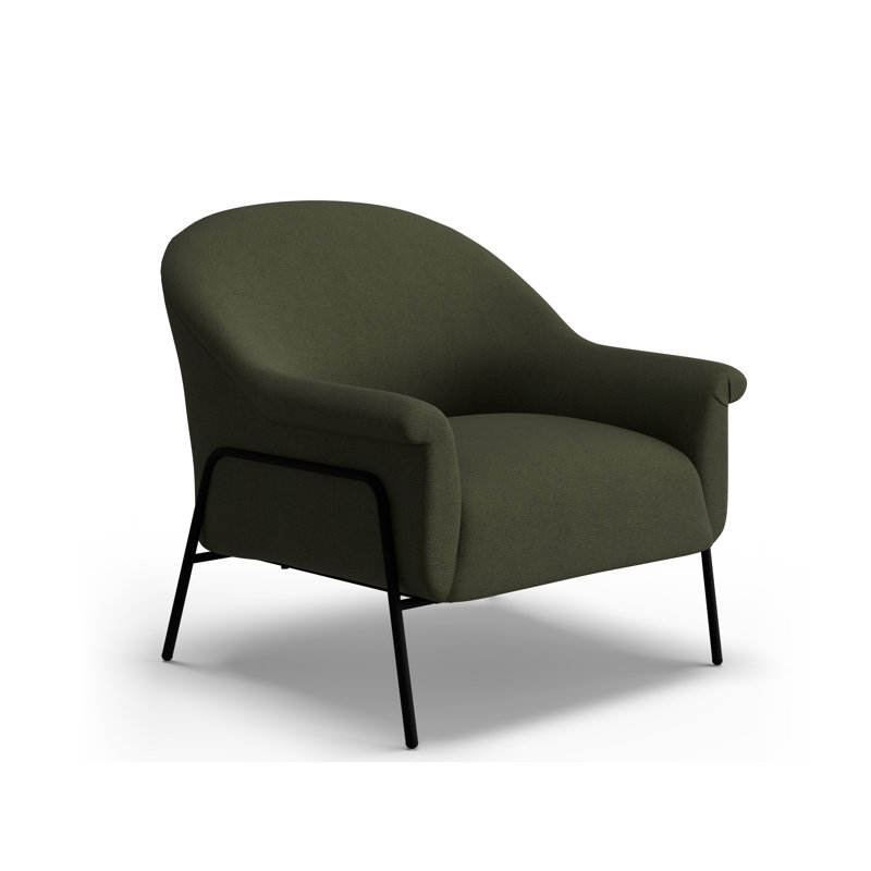 Chaise d'appoint avec pieds en métal noir, Loden