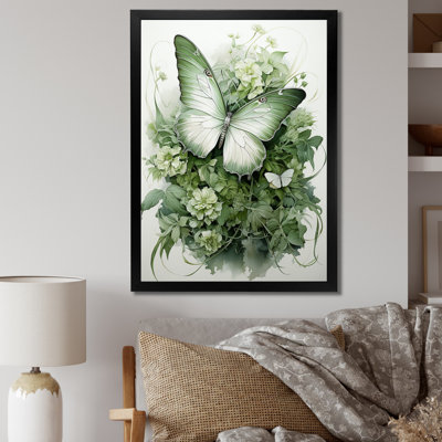 «Green Butterfly Whirling Beauty», art sur toile papillon