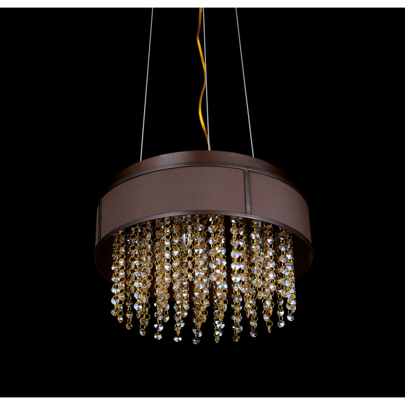 Luminaire suspendu tambour 4 lumières unique Wanamaker