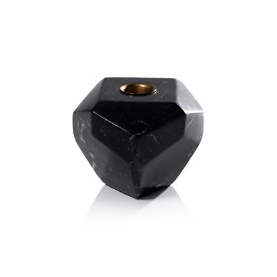 Pentagon Marble Taper Candle Holder