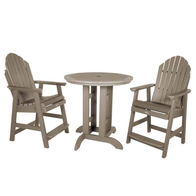 Anette 2-Person 36" Round, Counter-Height Dining Set, Woodland Brown