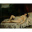 «Sleeping Nude» par Gustave Courbet - Art mural sur toile tendue avec châssis
