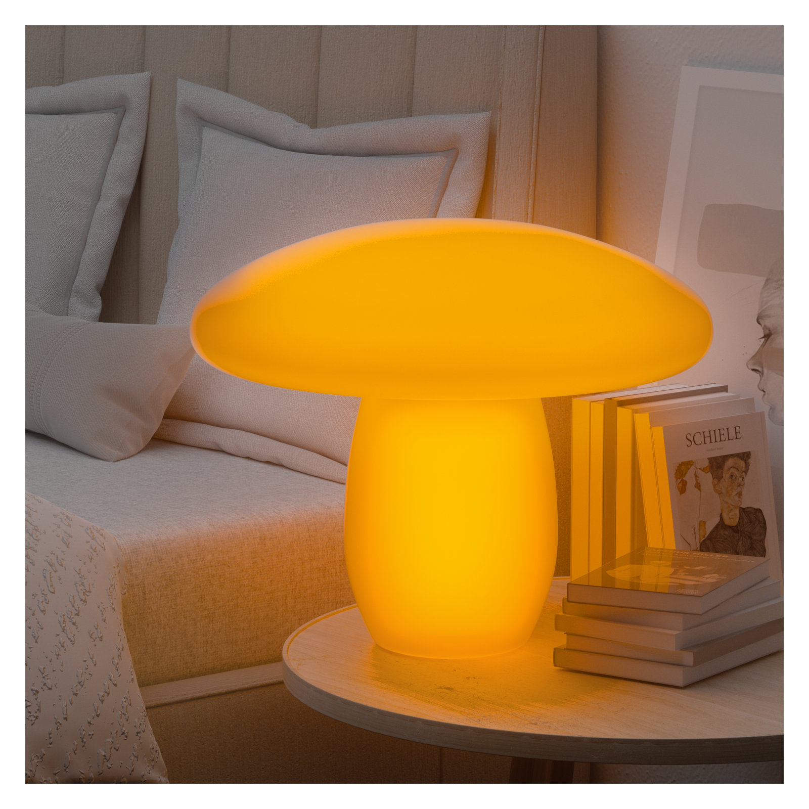 Grenada LED Party Light Display Decoration Convex Mushroom Shape, 21" H x 26" W x 26" D