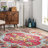 Juliemarie Vintage Bohemian Power Loom Performance Pink Rug-820680730