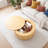 29.5" Modern Round Mdf Coffee Table With Vertical Stripe Design And Hidden Storage-1766983954