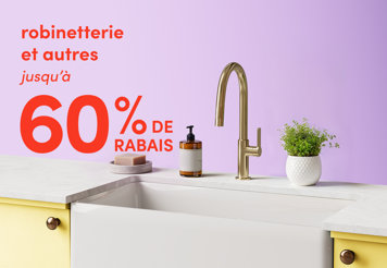 Kitchen faucets and more up to 60% off.