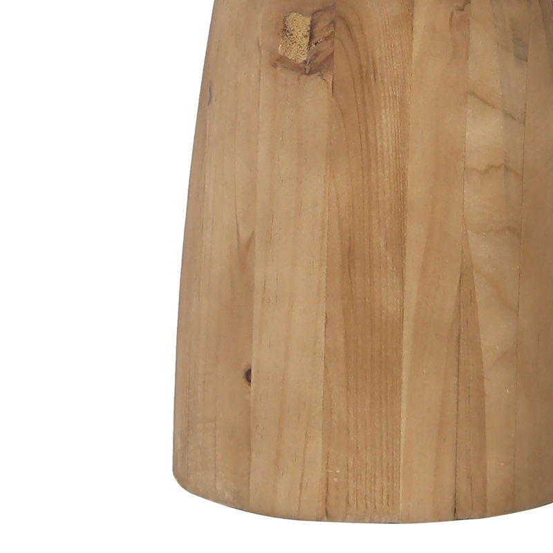 Balak Solid Wood Pedestal End Table, Natural Pine