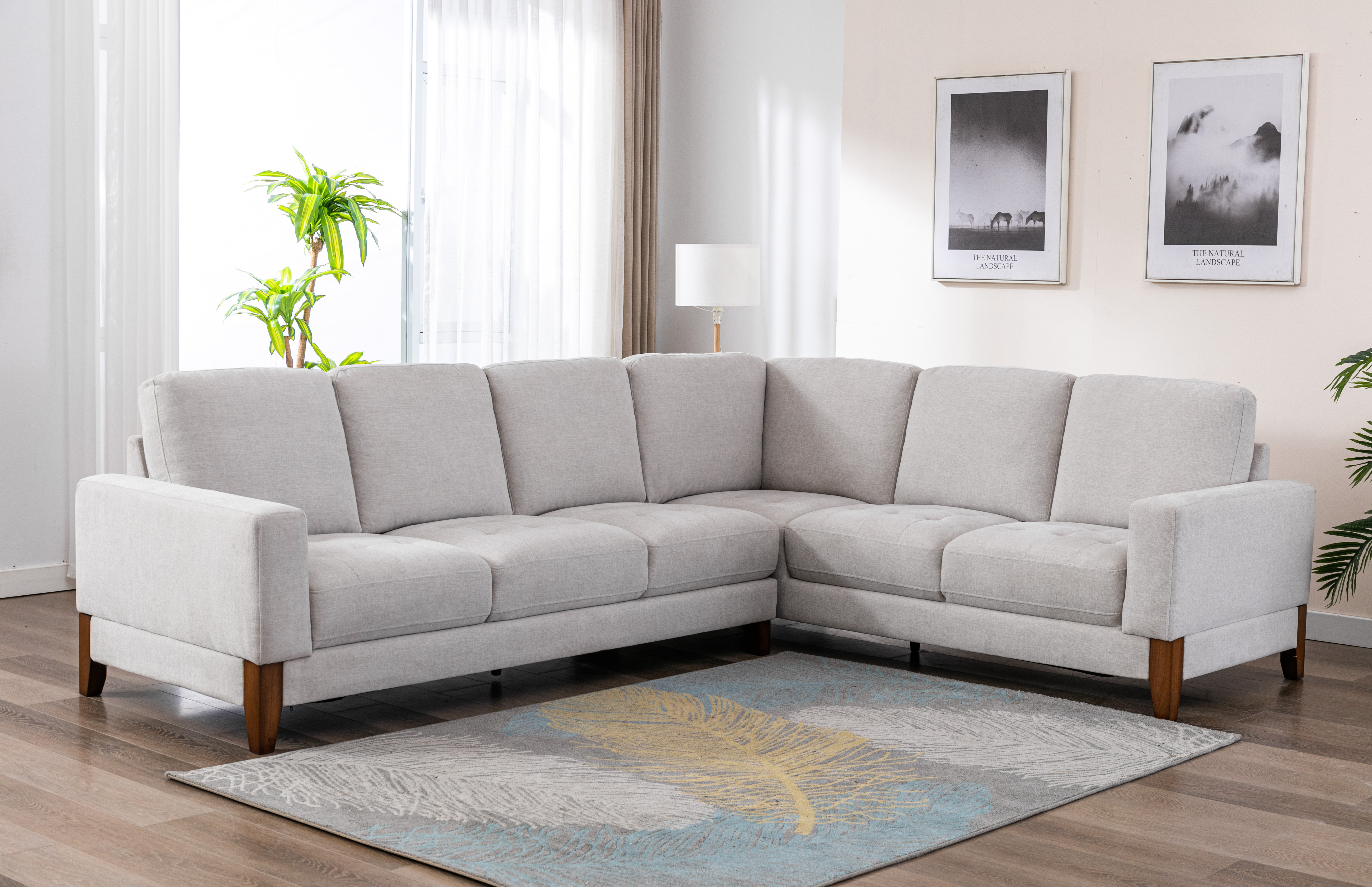 Pillow back sectional clearance couch