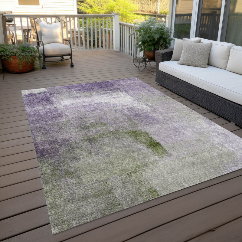 Tapis intérieur / extérieur rectangulaire avec envers antidérapant Malm, Rectangle 10 pi x 14 pi