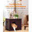 Enceinte pour chat, dépliable, sans assemblage, table pour chat et table de bout, espresso-82850089