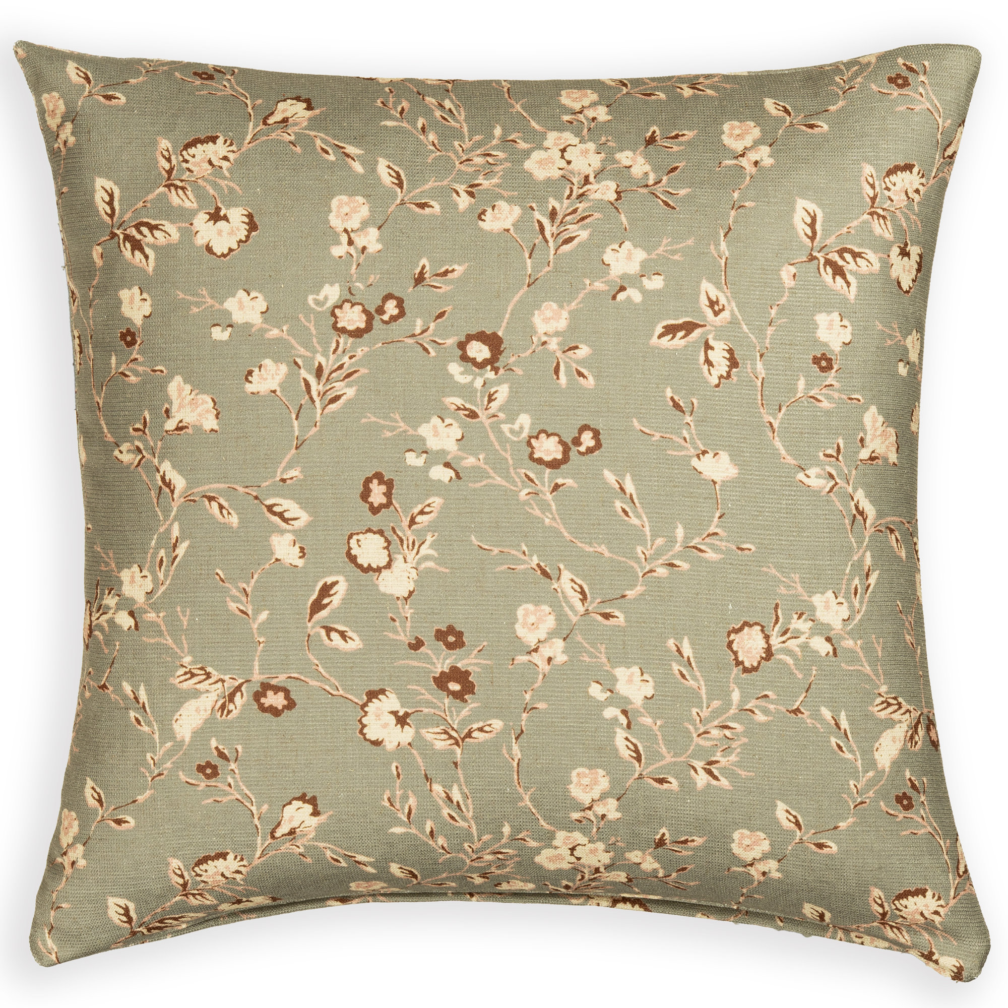 Winding Ivy Moss Throw Pillow, Square 20", Polyester