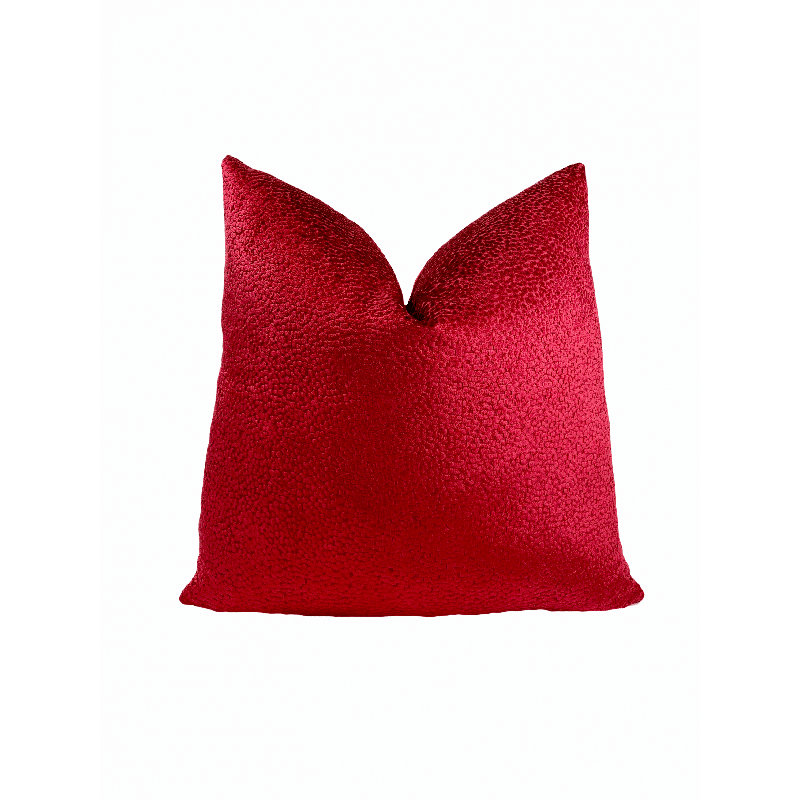 Housse de coussin Velvet Dots, H 20 po x l 20 po, Rouge