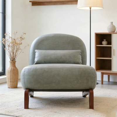 Mignon fauteuil d'appoint avec pieds en bois massif