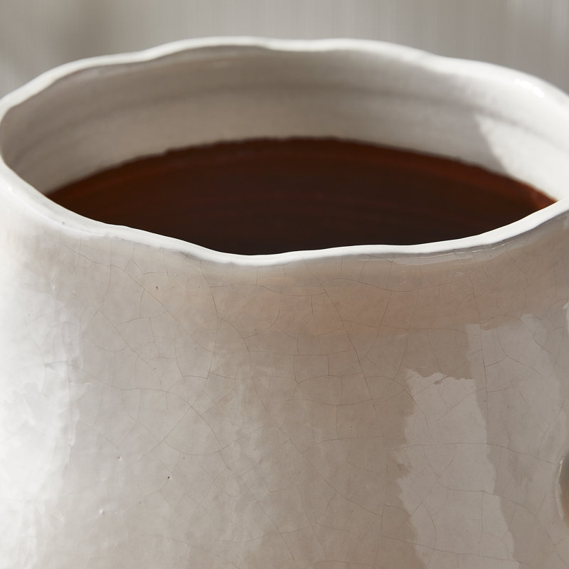 Wellon Handmade Ceramic Planter, 9" H x 13.25" W x 11.75" D