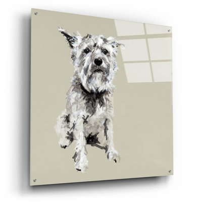  «A Very Pastel Modern Dog 1» par Cartissi, art mural en verre acrylique, 36 po x 36 po