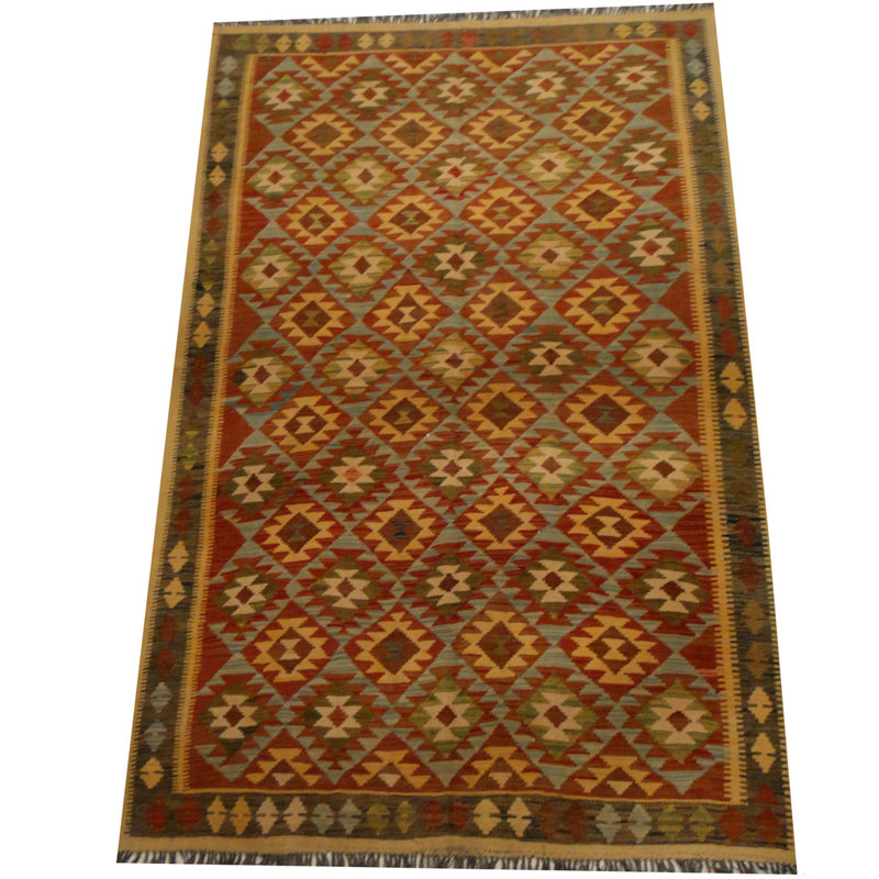Tapis rouge en laine tissé à la main Azpeitia