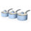 Swan Retro Induction Saucepan Set With Glass Lids, Non Stick Ceramic Coating, Easy to Clean, 3 Piece, 16/18/20 cm