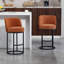 Ensemble de 2 tabourets de bar à hauteur de comptoir, tabourets de bar moderne avec dossier, tabourets de bar rembourrés en tissu de lin pour îlot de cuisine-1823173670-1823173667