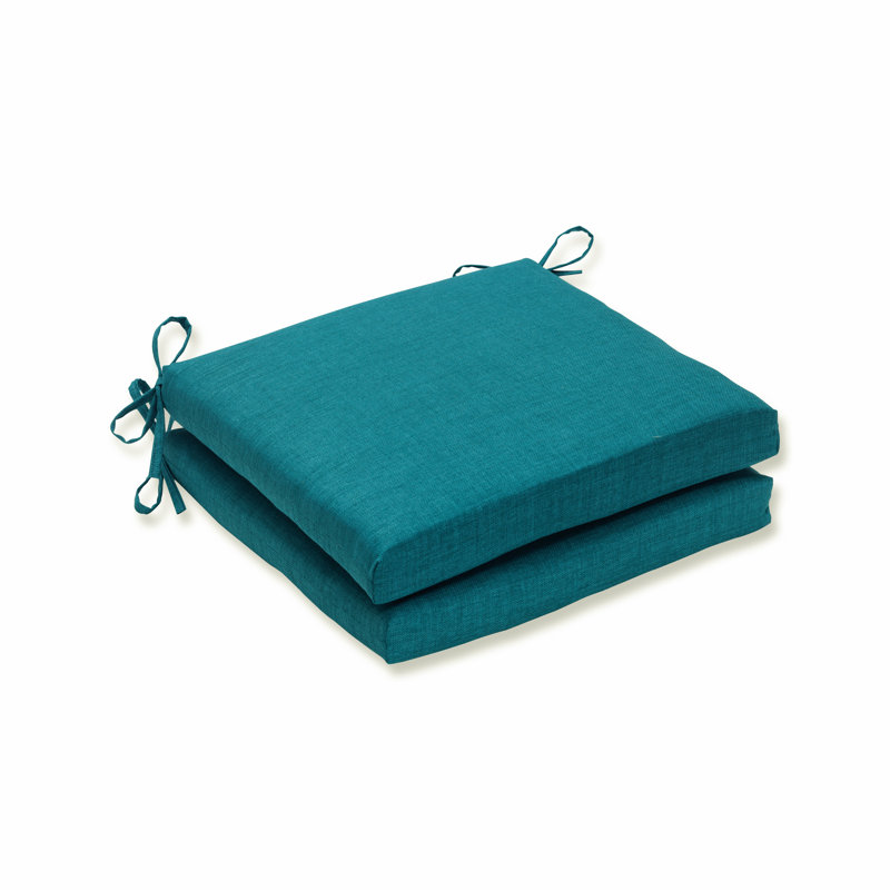 Outdoor 3'' Dining Chair Cushion, Teal T-Spun Polyester