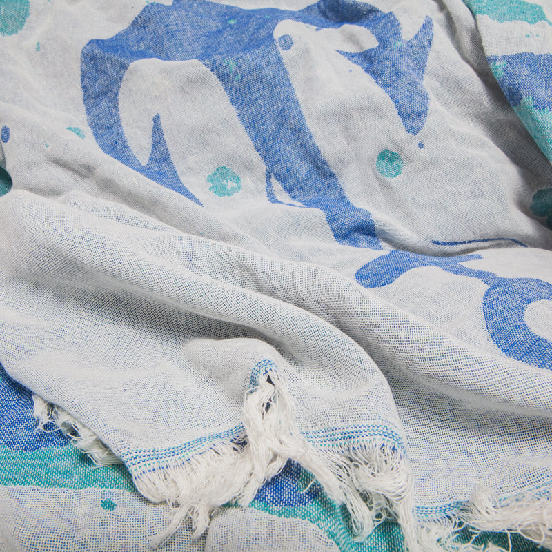 Wave Peshtemal, Bleu / blanc