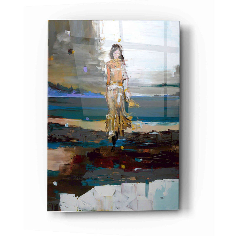 «The Storm» par Oscar Alvarez Pardo, art mural en verre acrylique, H 24 po x l 16 po x P 0,12 po