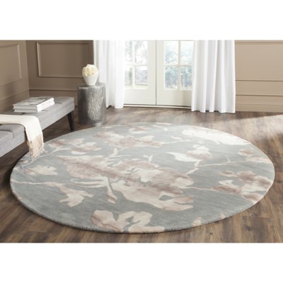 Tapis floral en laine touffeté à la main Coleman