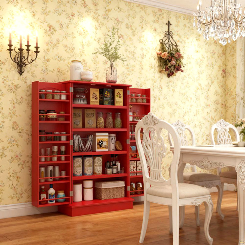 Garde-manger réglable à 5 niveaux, Rouge