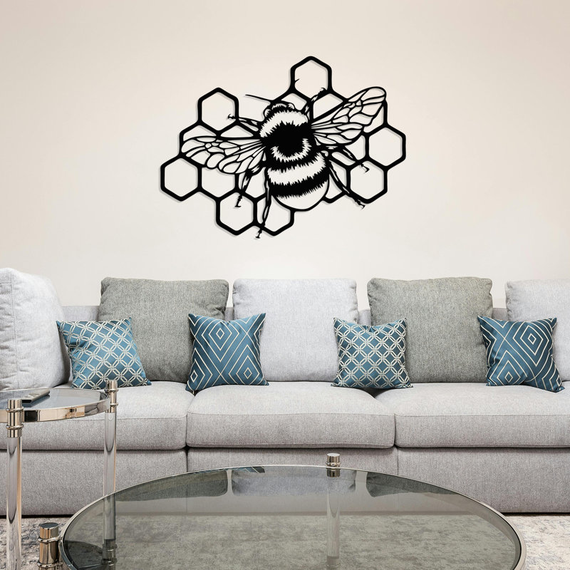 Art mural The Hive Keeper, H 17,8 po x l 24 po x P 1 po, Black
